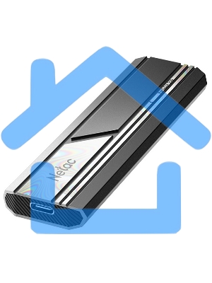 Внешний SSD Netac ZX10, 2TB, USB 3.2 Gen 2 Type-C, R/W 1050/1050, черный