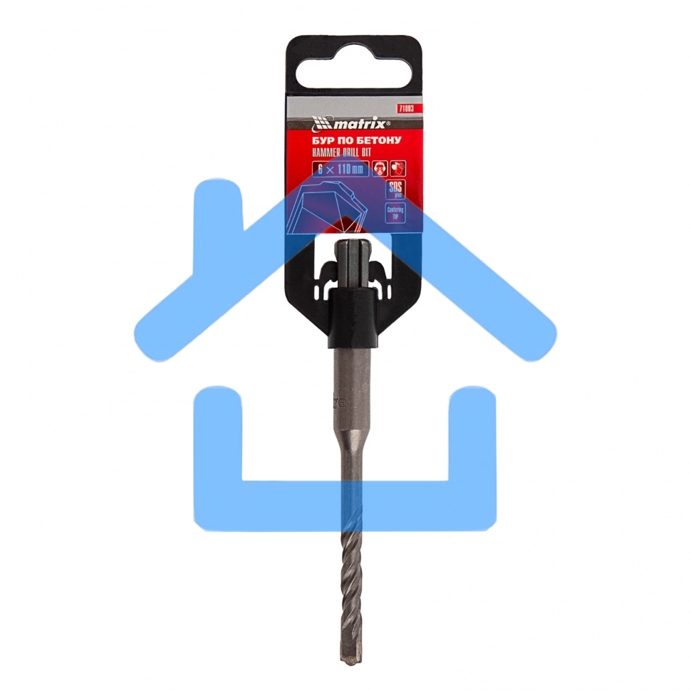 Бур по бетону Matrix, 6 x 110 мм, SDS PLUS