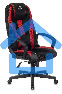 Кресло игровое Zombie 9 черный/красный, искусст.кожа/ткань, крестовина пластик