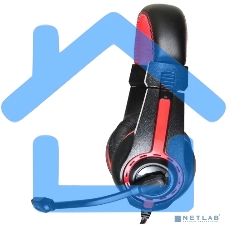 Наушники с микрофоном Oklick HS-L200 черный/красный 2м мониторы оголовье (359484)