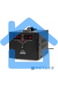 Стабилизатор напряжения Powerman AVS 1000D черный (220В±8% 1000ВА,8А,КПД 98%, циф. индикация вх./вых.)