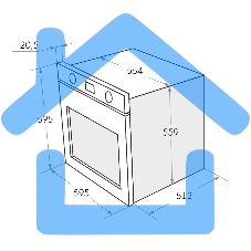 Шкаф духовой электрический Maunfeld EOEH.5811S1, встраиваемый