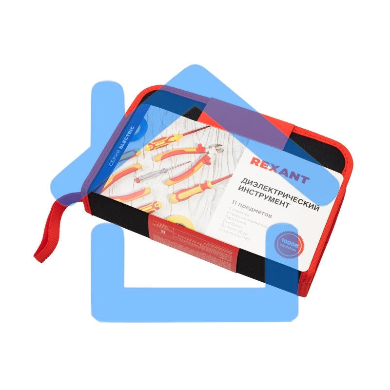 Набор диэлектрического инструмента Rexant RI-02, 11 предметов, до 1000 В, тканевый пенал