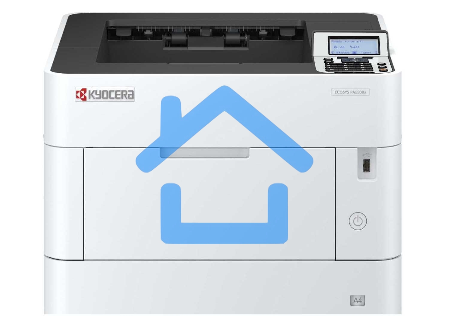 Принтер лазерный Kyocera ECOSYS PA5500x (110C0W3NL0), A4, ч/б, печ. до 55 стр/мин., 1200 x 1200 dpi, USB, RJ-45, Air Print, Mopria