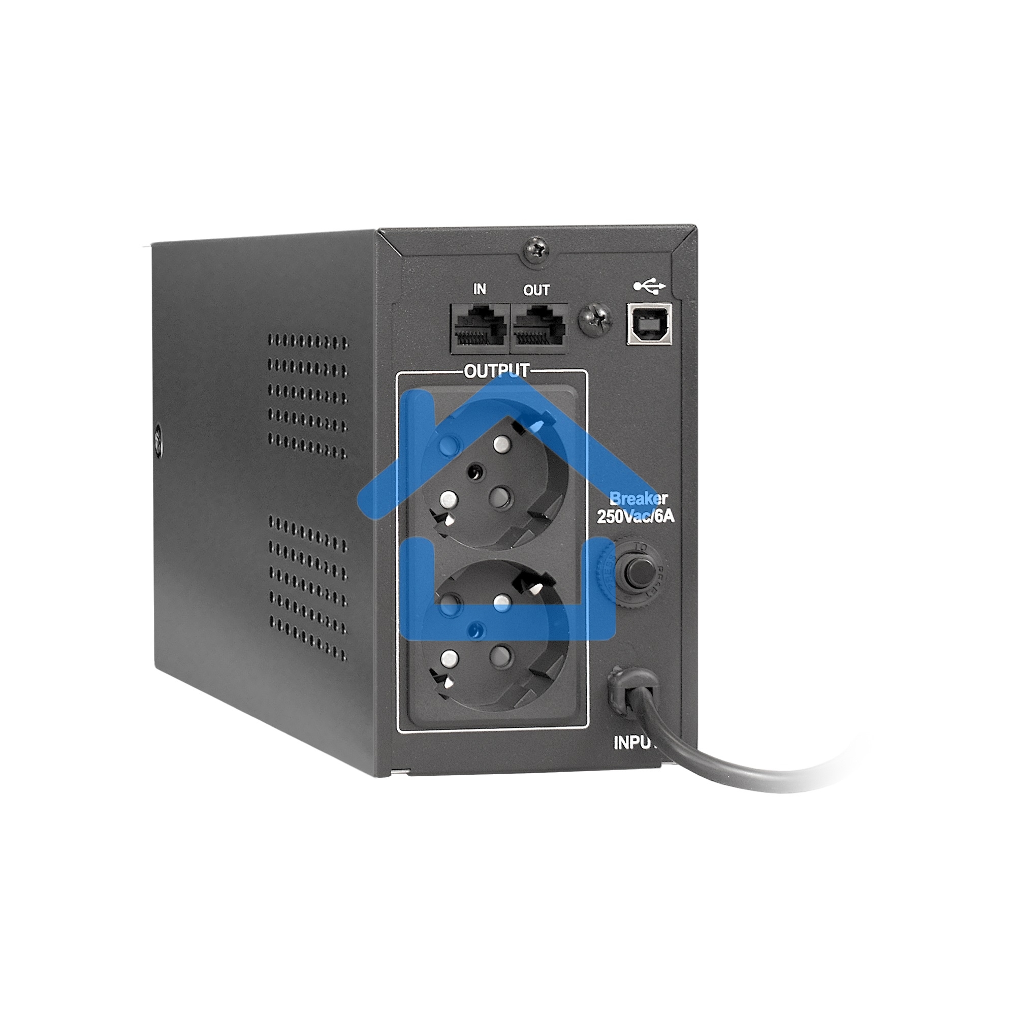 Источник бесперебойного питания ExeGate EP285478RUS Power Smart ULB-850.LCD.AVR.EURO.RJ.USB 850VA/480W, LCD, AVR, 2 евророзетки, RJ45/11, USB, черный