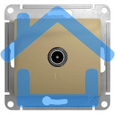 Механизм розетки TV 1-м СП Glossa оконечной 1DB титан SchE GSL000491