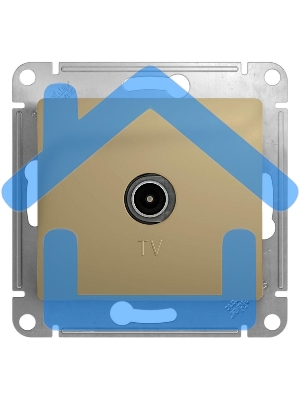 Механизм розетки TV 1-м СП Glossa оконечной 1DB титан SchE GSL000491