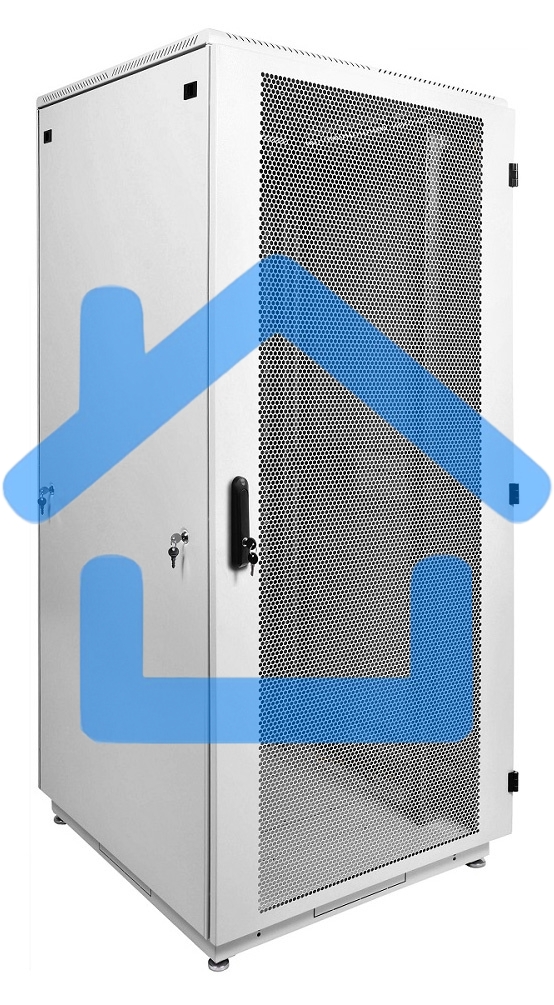 Шкаф телекоммуникационный напольный 42U (800x1000) дверь перфорированная (3 места), ШТК-М-42.8.10-4ААА