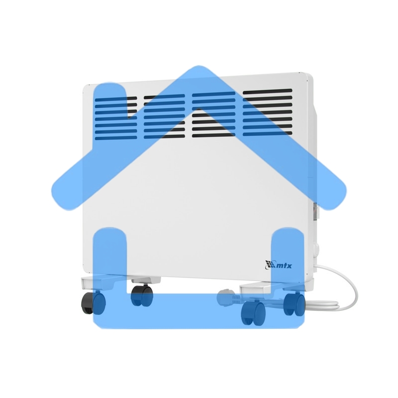 Конвектор MTX КМ-1000.1 белый, 1000 Вт, 15 м2, термостат