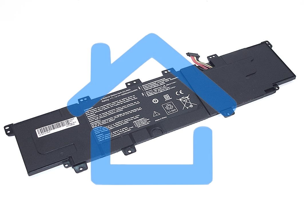 Аккумуляторная батарея для ноутбука Asus X402 11.1V 4000mAh OEM черный