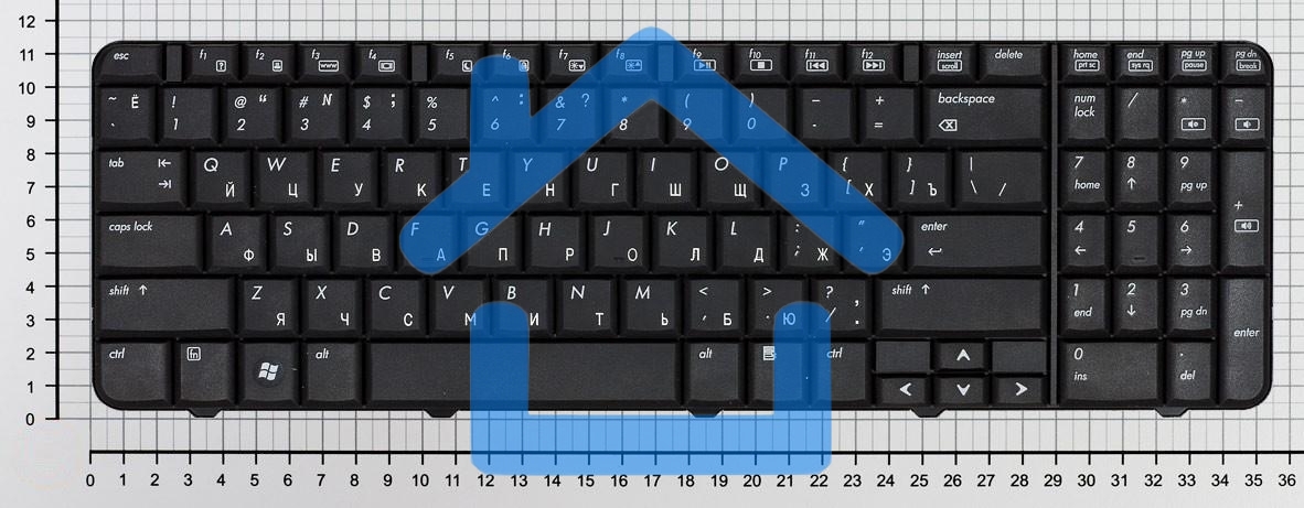 Клавиатура для ноутбука HP Pavilion G60 Compaq Presario CQ60 черная