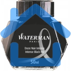 Флакон с чернилами Waterman (CWS0110710) Intense черный чернила, 50мл для ручек перьевых