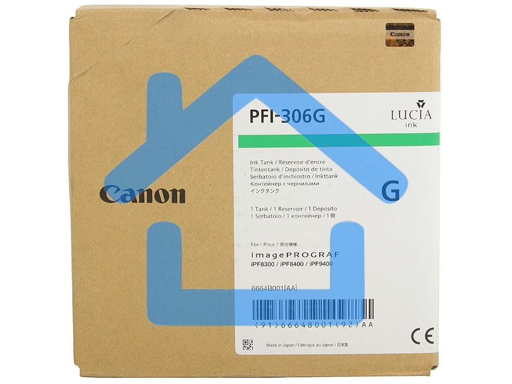 Картридж струйный Canon PFI-306 G зеленый для iPF8400/9400 (6664B001)
