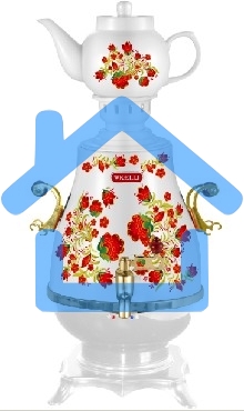 Самовар электрический Kelli KL-1321 Обьем 4 л Заварной чайник 0,9 л Раздельная нагревательная система Кнопки вкл./выкл. и поддержания температуры Функция автоматического кипячения и поддержания температуры Закрытый нагревательный элемент Пластиковый корпу