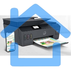 МФУ струйное HP Smart Tank 615 AiO (Y0F71A), A4, цветной, печ. до 22 стр/мин. (ч/б) до 16 стр/мин. (цвет), скан. до 5 стр/мин. (ч/б) 3 стр/мин. (цвет), 1200 x 1200 dpi (ч/б печать, скан.) 1200 x 4800 dpi (печать цвет), USB, Wi-Fi, BlueTooth, Air Print, Mo