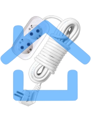 Удлинитель 2х5м с заземл. 10А IP20 У10-553 ПВС 3х0.75 UNIVersal 553-05