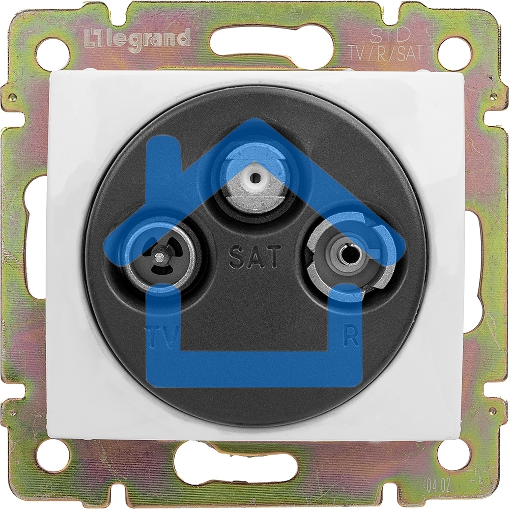 Розетка Legrand 774435 TV-RD-SAT Valena звезда 1,5Дб 2400МГц (белая)