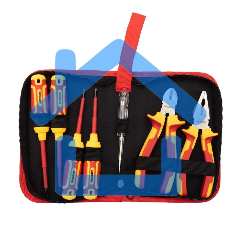 Набор диэлектрического инструмента Rexant RI-01, 7 предметов, до 1000 В, тканевый пенал