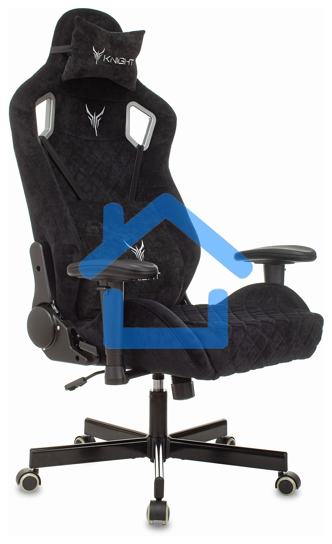 Кресло игровое Бюрократ Knight Outrider Light-20 черный с подголов. крестовина металл