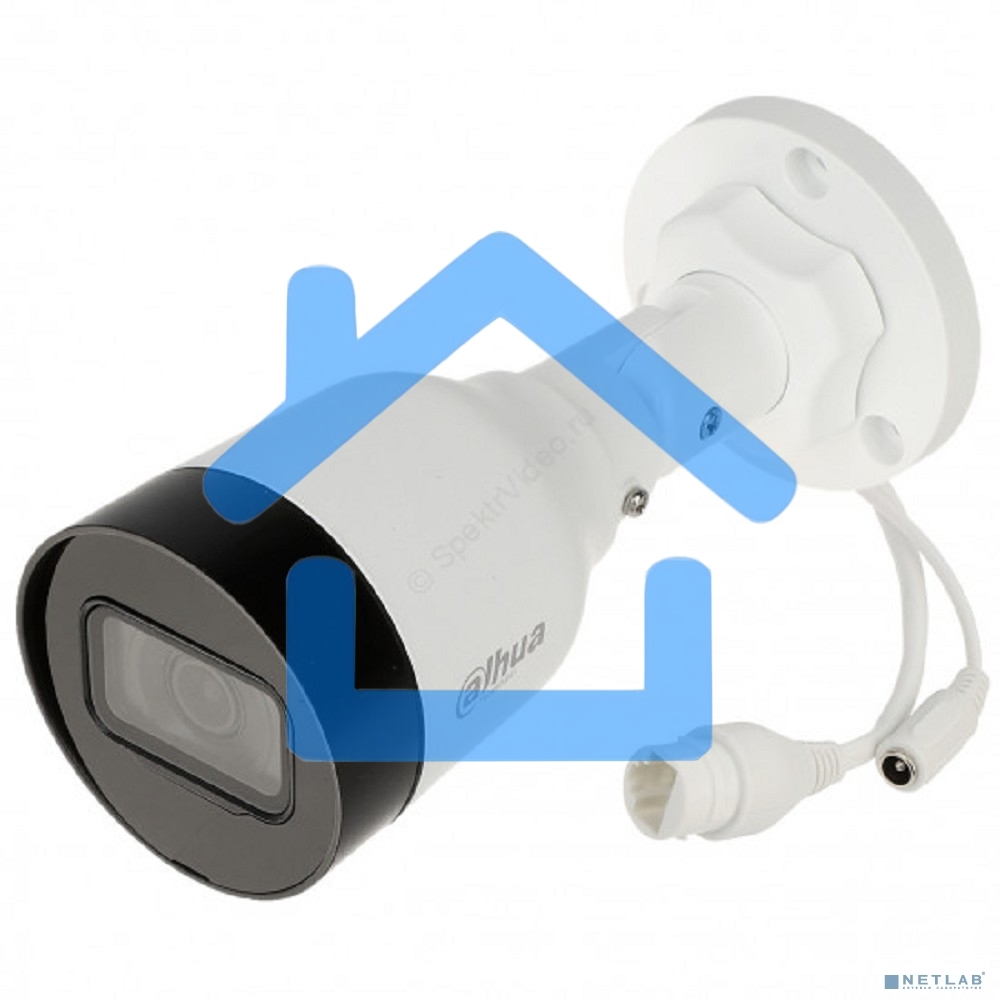 Уличная цилиндрическая IP-видеокамера DAHUA DH-IPC-HFW1431S1P-0360B-S6 4Мп, 1/2.9” CMOS, объектив 3.6мм, обнаружение людей, ИК 30м, IP67, металл/пластик