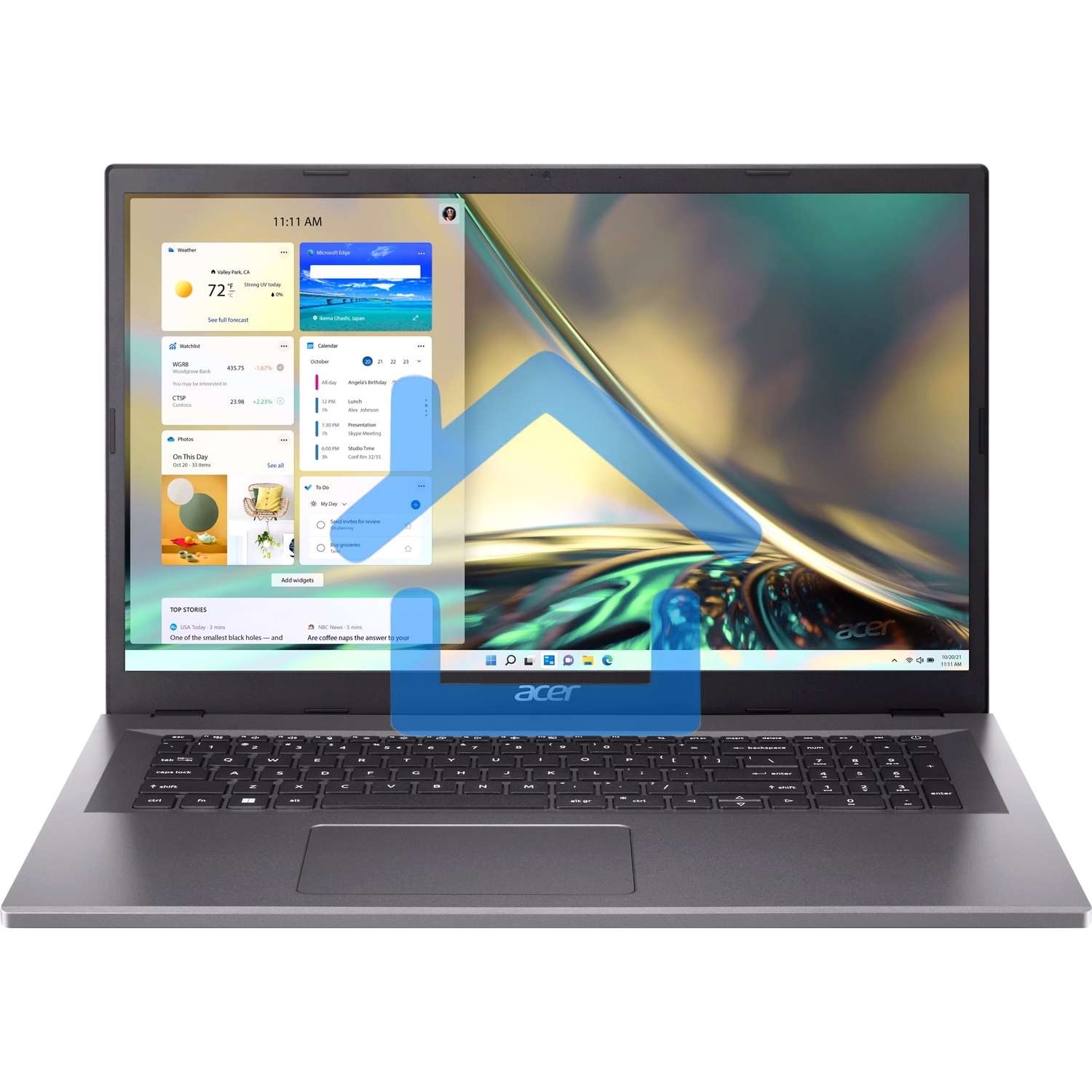 Ноутбук Acer Aspire 3 A317-55P-P3G1 серебристый 17.3