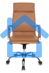 Кресло руководителя Бюрократ CH-993/camel светло-коричневый, искусственная кожа, крестовина хромированная