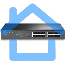 Коммутатор TP-Link SMB TL-SG1016PE Easy Smart гигабитный 16-портовый коммутатор с 8 портами PoE+