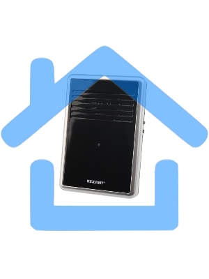 Звонок беспроводной c цифровым кодированием, влагозащищенной кнопкой IP44 и регулировкой громкости RX-30 Rexant