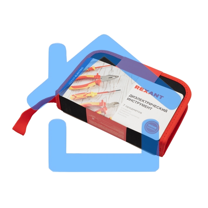 Набор диэлектрического инструмента Rexant RI-01, 7 предметов, до 1000 В, тканевый пенал