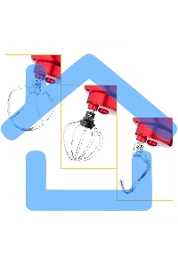 Миксер планетарный Hyundai HYM-S6451 1300Вт красный