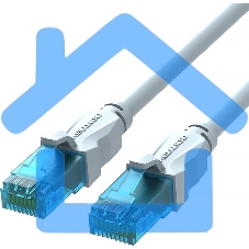 Патч-корд Vention прямой UTP cat.5е, RJ45 - 0,75м. Серый VAP-A10-S075
