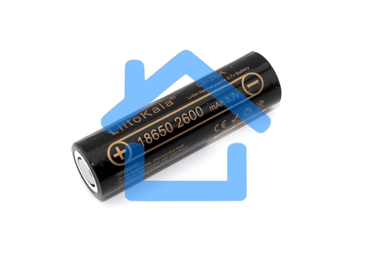 Аккумулятор LiitoKala Lii-26A 2600mAh, 3.7V типа 18650 Li-Ion