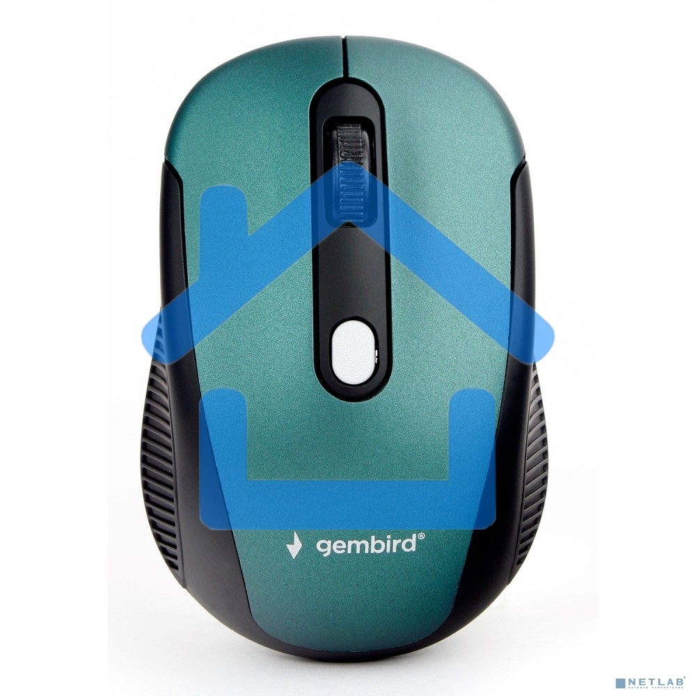 Мышь беспроводная Gembird MUSW-420-2 зеленый, 1600 dpi, радиоканал, USB, кнопки - 4