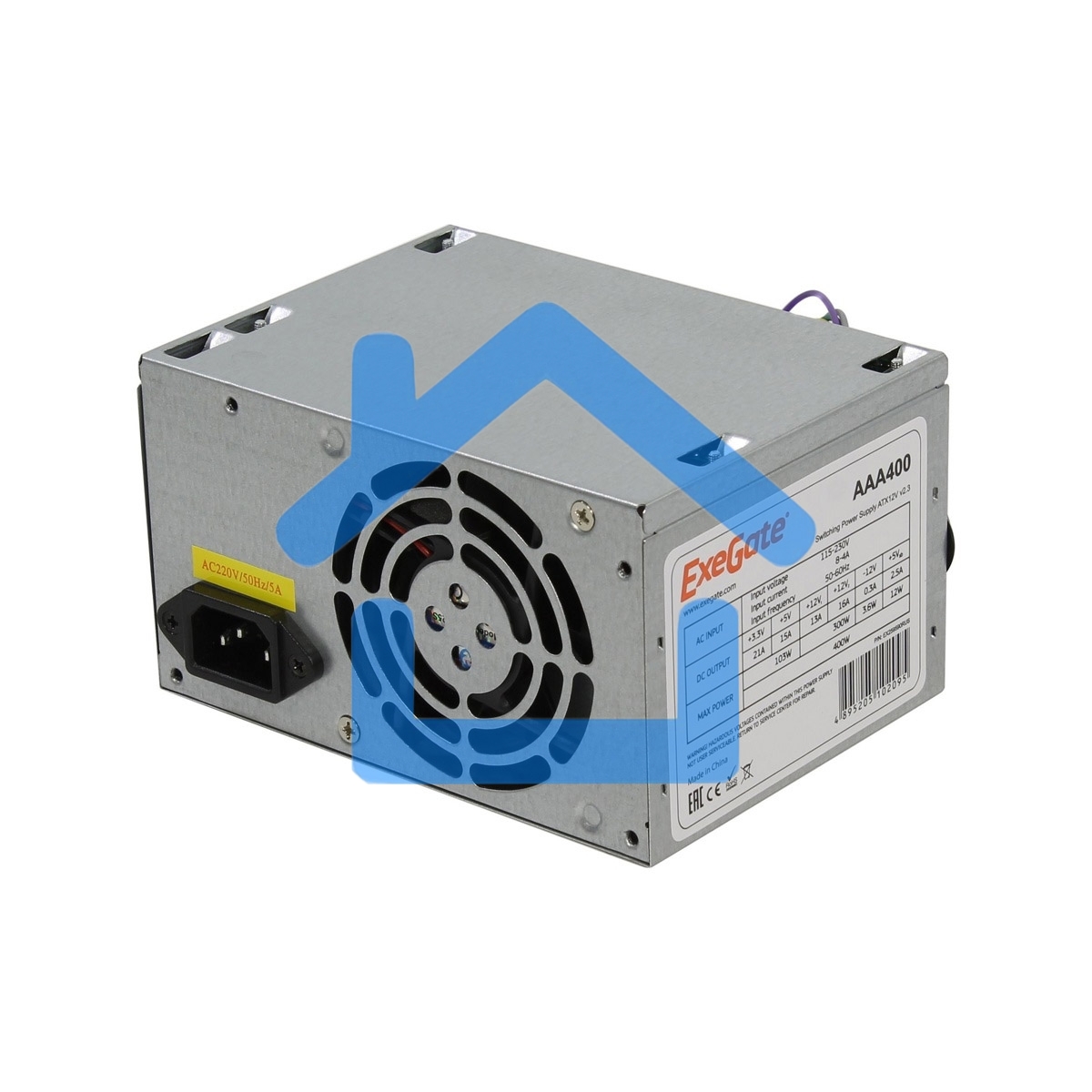 Блок питания ExeGate Special AAA400 (ES259590RUS-PC), 400Вт, 80мм, серебряный