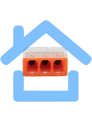 Экспресс-клемма Rexant СМК 2273-203, 3-проводная 0.5-2.5 мм², прозрачная (100 шт./уп.)