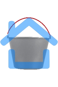 Ведро строительное Matrix пластмассовое 12 л, ударопрочное, обрезиненная ручка 81462