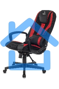 Кресло игровое Zombie 9 черный/красный, искусст.кожа/ткань, крестовина пластик