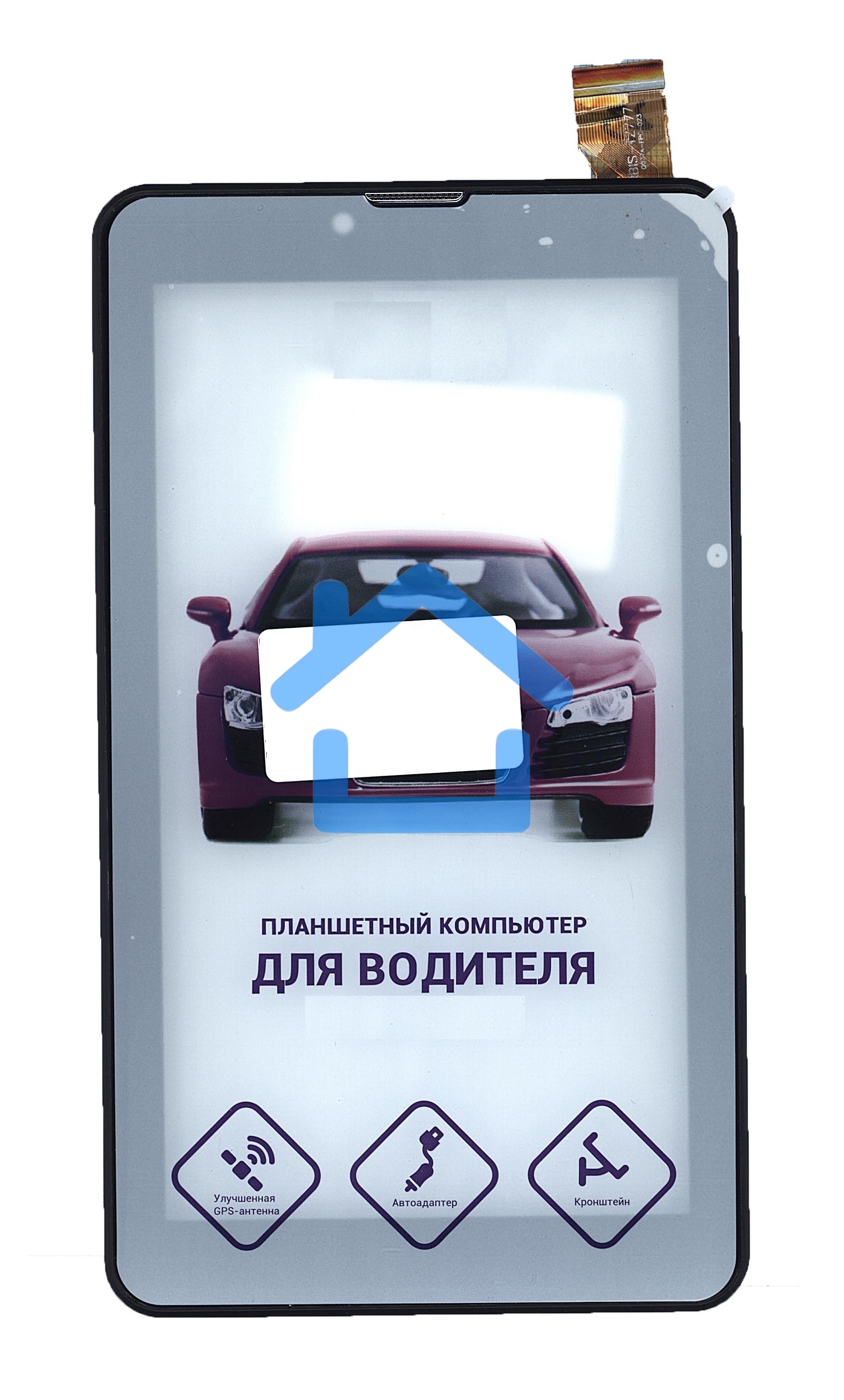 Сенсорное стекло (тачскрин) для Irbis TZ777, черное с рамкой