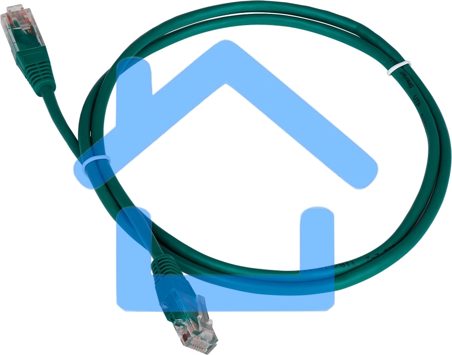 Патч-корд Lanmaster TWT UTP кат.5e, с заливными колпачками, 1.5 м, зеленый