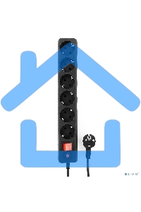 Сетевой фильтр Гарнизон 6р, 10А, 7м, ур.защиты 4, черный, пакет