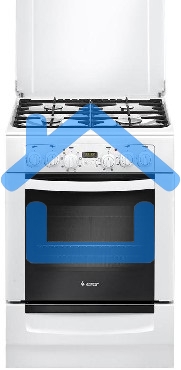 Плита комбинированная Gefest ПГЭ 6102-03 белый, конфорок 4 газовых, духовка 55 л, 60 см x 85 см x 60 см