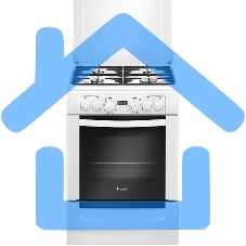 Плита комбинированная Gefest ПГЭ 6102-03 белый, конфорок 4 газовых, духовка 55 л, 60 см x 85 см x 60 см