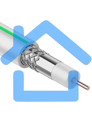 Кабель коаксиальный PROconnect SAT 703 B, CCS/Al/Al, 75%, 75 Ом, бухта 100 м, белый