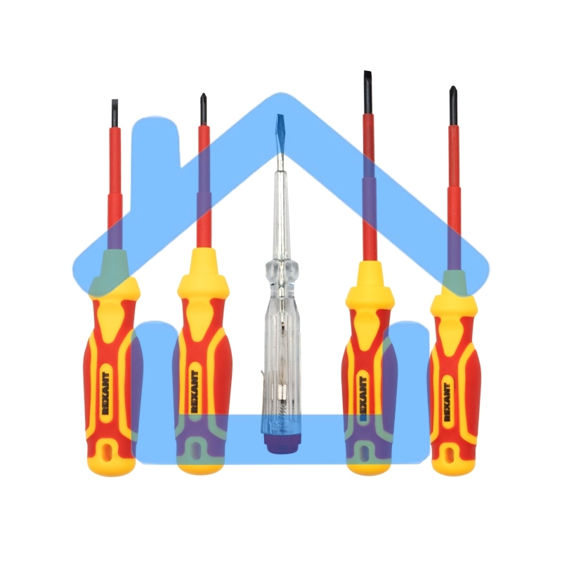 Набор диэлектрического инструмента Rexant RI-01, 7 предметов, до 1000 В, тканевый пенал