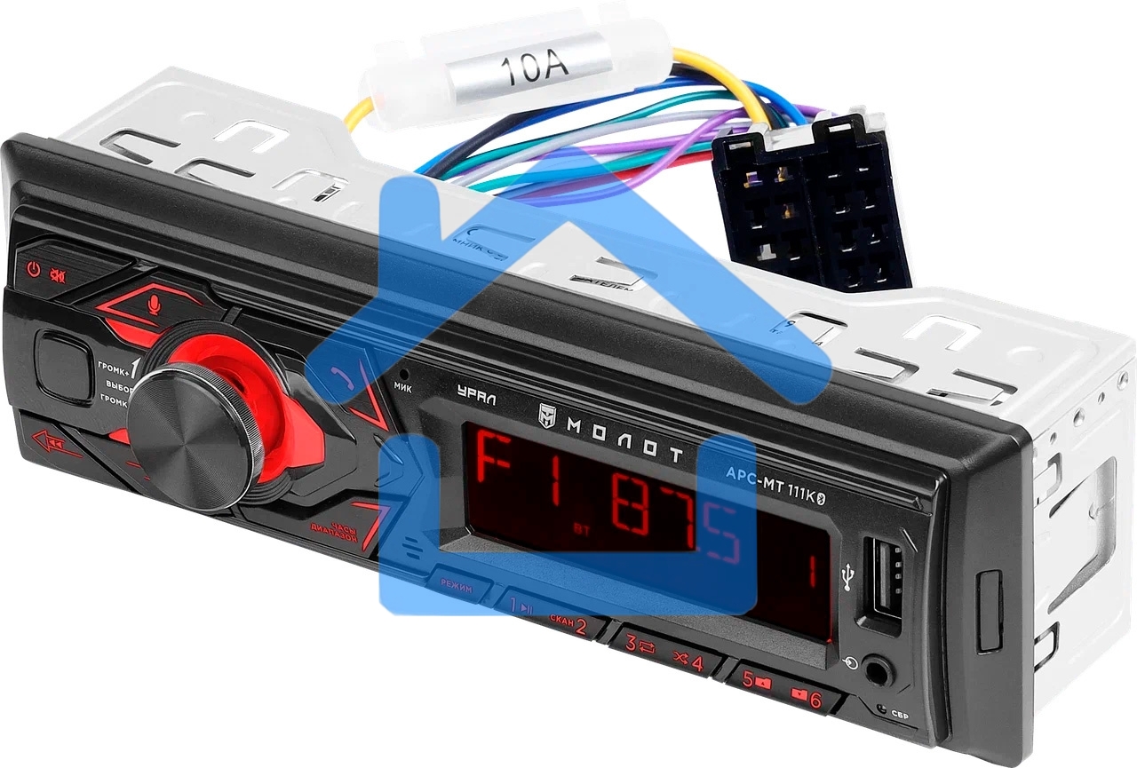 Автомагнитола Ural Молот АРС-МТ 111К 1DIN 4x25Вт