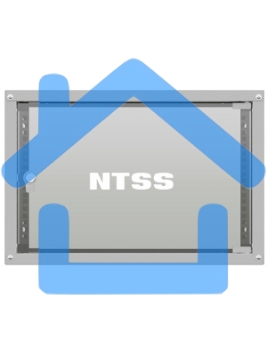 Шкаф коммутационный NTSS LIME (NTSS-WL6U5545GS) настенный 6U 550x450мм пер.дв.стекл несъемн.бок.пан. 30кг серый 110град.