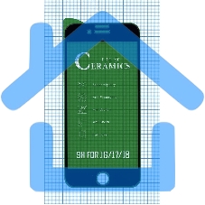 Керамическая пленка (стекло) для Iphone 7/ 8 черный