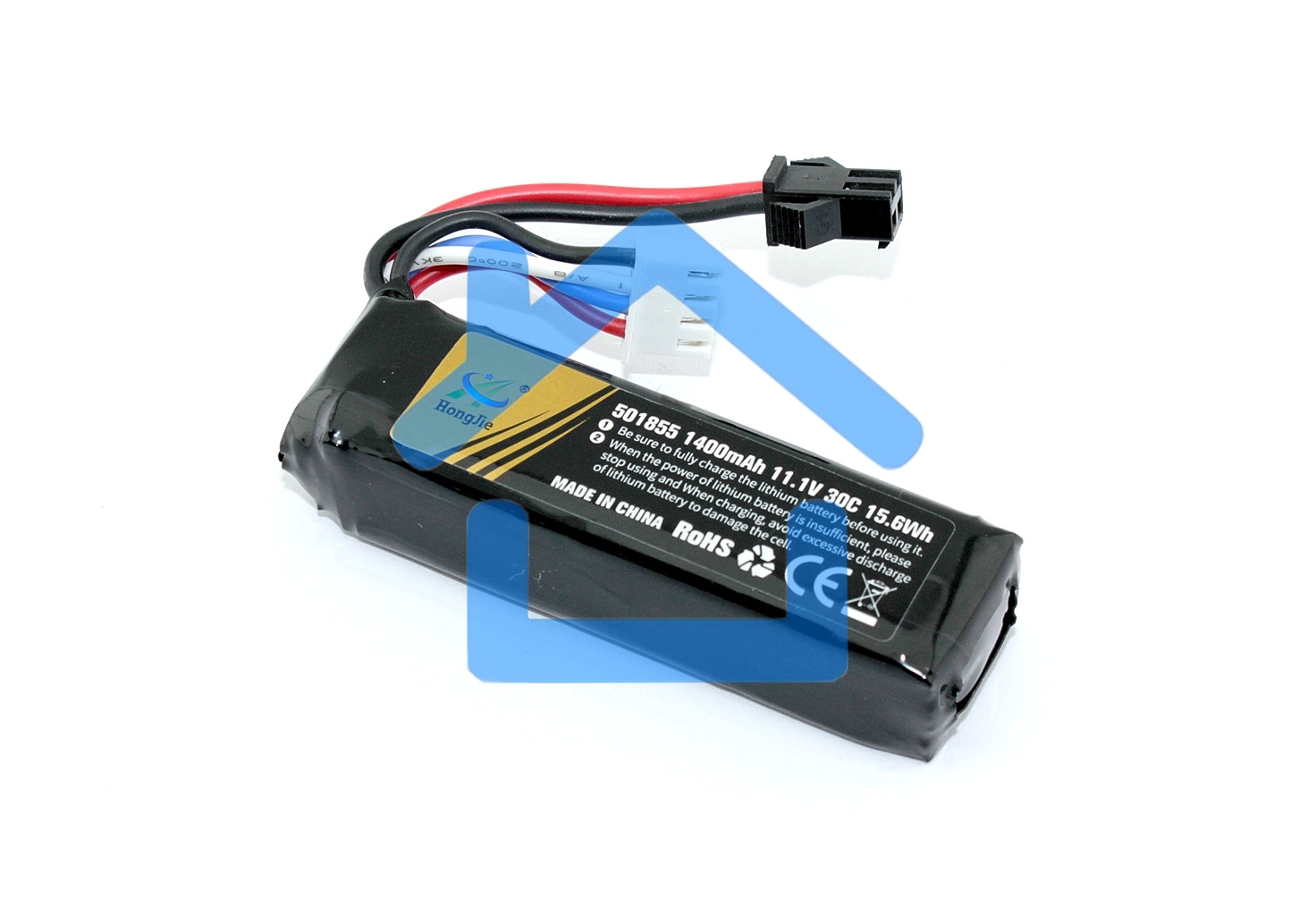 Аккумулятор Li-Pol 11.1V 401855 1400mAh разъем SM