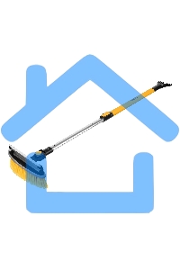 Щетка сметка со скребком, телескоп, поворотная голова, водосгон 950-1320 мм Denzel