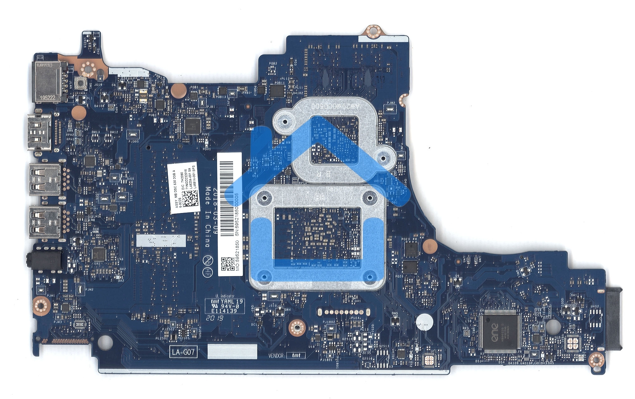Материнская плата LA-G078P HP 255 G7 15T-DB 15-DB 15-DA 530 2GB A6-9225